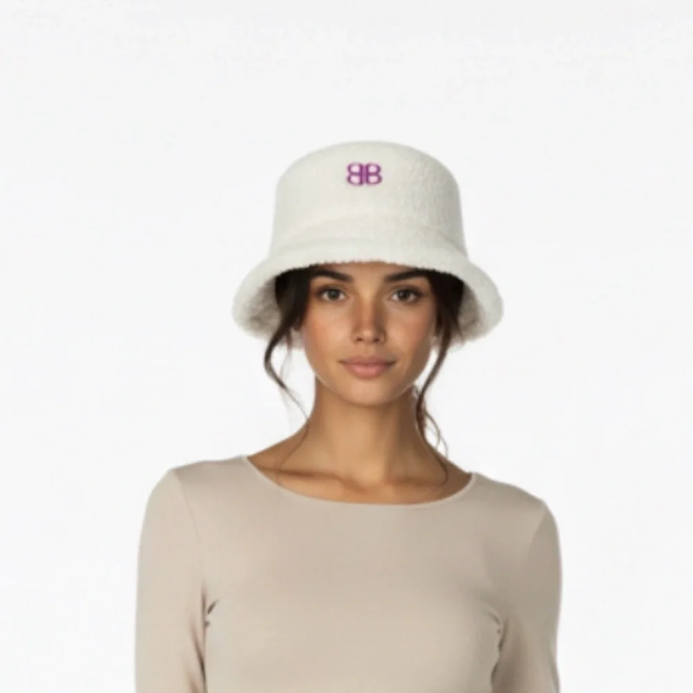 Baileys vintage shearling Sherpa bucket hat cream lining logo‎